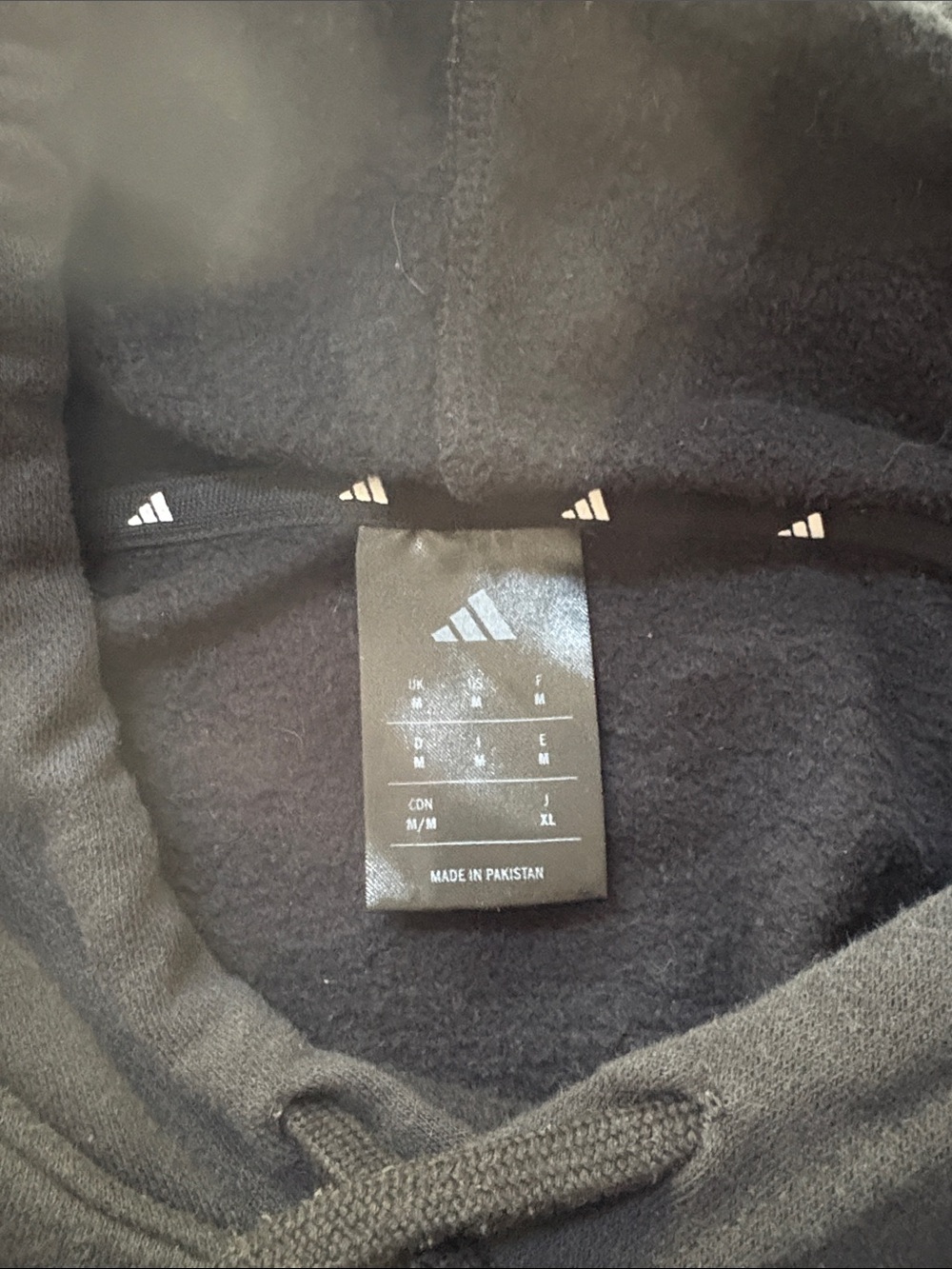 Adidas Black Pullover Hoodie with Subtle Logo - Picture 4 of 5